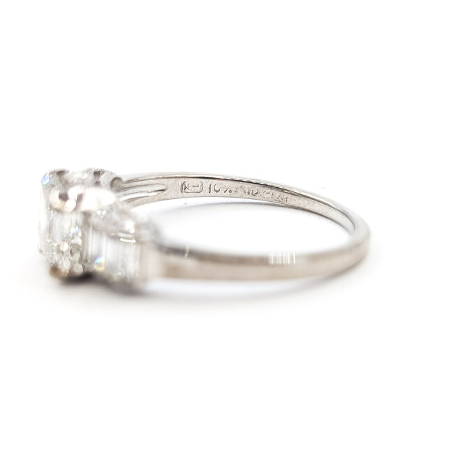 Ring 7-Stone 1.08ct Asscher Lab Grown Diamond IGI: 727512435 .60ctw Diamonds 900pt 3.52g Sz6 125100026