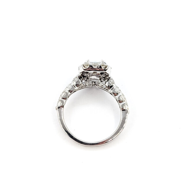 Ring Halo 1.03ct Emerald Lab Grown Diamond IGI: 675551231 0.75ctw Near Colorless Diamonds 14kw 10mm Sz4 2.9g 125120029