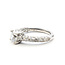 Ring Pave 1.00ct Round Lab Grown Diamond IGI: 752538437 1ctw Near Colorless Diamonds 14kw 2.8mm Sz6.25 3.75g 125120015