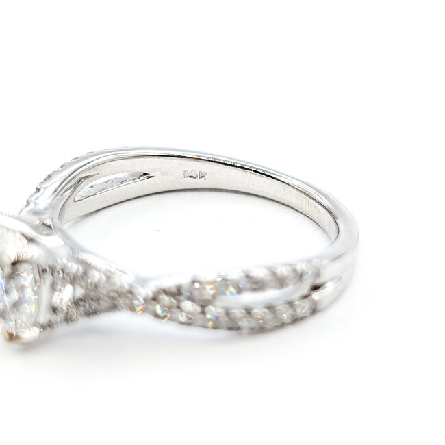 Ring Twisted Cathedral 1.1ct RB Lab Grown Diamond IGI: 724584006 0.4ctw Near Colorless Diamonds 14kw Sz6 2.9g 125120072