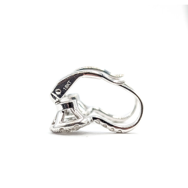 Earrings Cluster Leverback 1.00ctw Round Diamonds Diamonds 14kw .6x.3" 3.51g 226020010