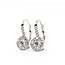 Earrings Cluster Leverback 1.00ctw Round Diamonds Diamonds 14kw .6x.3" 3.51g 226020010