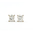 Earrings Stud Screwback 1.50ctw Princess Diamonds 18kw 6x6mm 1.41g 126020042
