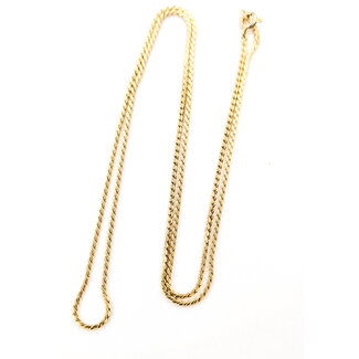 Necklace S Link Spring Clasp 14ky 1.3mm 21.5" 7.81g 126022011