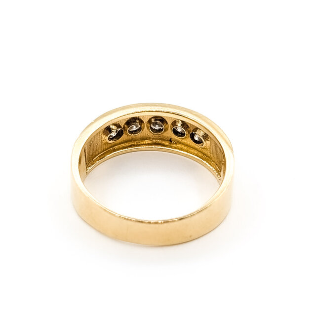 Ring Engagement 1.00ctw Round Diamonds 14ky 8.1mm Sz11 7.26g 126020053