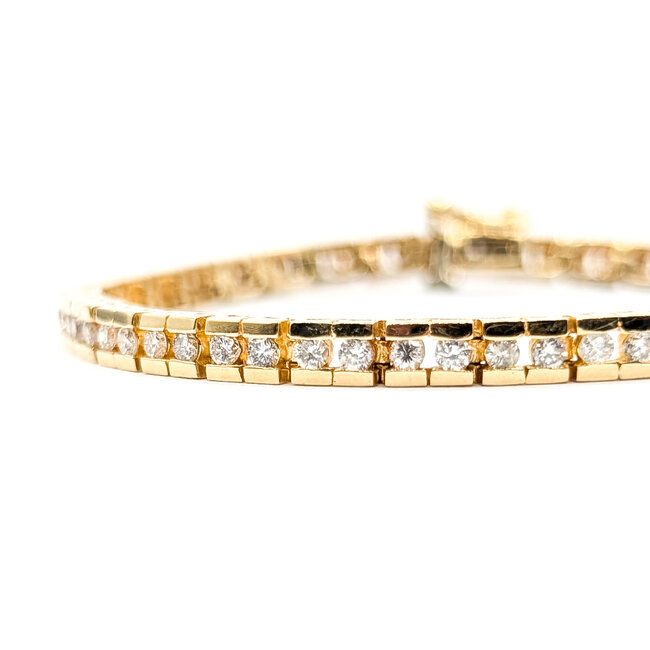 Bracelet Tennis 1.5ctw Round Diamonds 14ky 3.75mm 6.9" 13.47g 126020044