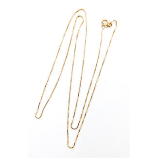 Necklace Box Link Spring Clasp 14ky .55mm 17" 1.04g 126022012