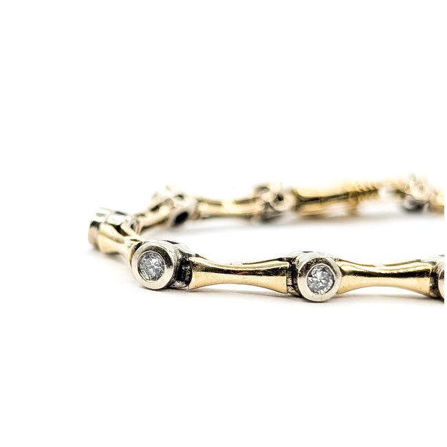 Bracelet Tennis .50ctw Round Diamonds 14ky 4mm 6.75" 10.3g 226020022