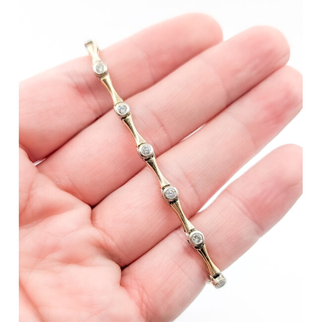 Bracelet Tennis .50ctw Round Diamonds 14ky 4mm 6.75" 10.3g 226020022