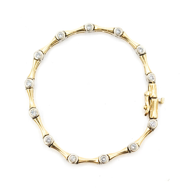 Bracelet Tennis .50ctw Round Diamonds 14ky 4mm 6.75" 10.3g 226020022