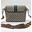 Messenger Gucci Ophidia Medium Biege Canvas & Dark Brown Leather 126025008