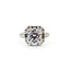 Ring Halo 8mm Round CZ Center 1.27ctw Diamond 14kw 12x12mm Sz6 7.73g 226020009