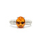 Ring Milgrain Pave 0.2ctw Round Diamonds GIA Report: 5232455809 3.98ct Orange Spessartite Garnet 14kw 4mm Sz6.5 6.9g 226020053