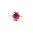 Ring Halo 0.16ctw Round Diamonds GIA Report: 7235149299 1.15ct Red Ruby 14ky 11mm Sz7 2.3g 226020057