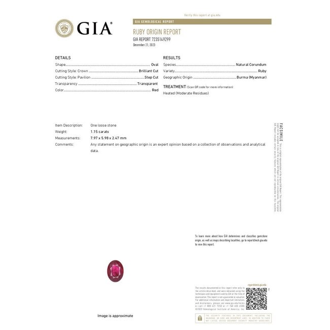Ring Halo 0.16ctw Round Diamonds GIA Report: 7235149299 1.15ct Red Ruby 14ky 11mm Sz7 2.3g 226020057