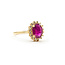 Ring Halo 0.16ctw Round Diamonds GIA Report: 7235149299 1.15ct Red Ruby 14ky 11mm Sz7 2.3g 226020057