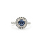Ring Double Halo 0.71ctw Round Diamonds GIA Report: 6233795306 1.21ct Blue Sapphire 14kw 12.5mm Sz7.75 4.67g 226020056
