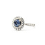 Ring Double Halo 0.71ctw Round Diamonds GIA Report: 6233795306 1.21ct Blue Sapphire 14kw 12.5mm Sz7.75 4.67g 226020056