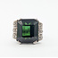 Ring Cocktail 0.12ctw Round Diamonds 14.62ct Green Tourmaline 18kw 4.2mm Sz6 10.47g 226020065