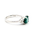 Ring 7-Stone 0.21ctw Round Diamonds 1.78ct Green Emerald Platinum 2.5mm Sz7 6.24g 226020058