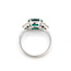 Ring 7-Stone 0.21ctw Round Diamonds 1.78ct Green Emerald Platinum 2.5mm Sz7 6.24g 226020058