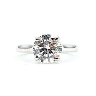 Ring Engagement Solitare 3.34ct Round Lab Grown Diamond IGI: 624431681 14kw Sz8.5 5.8g 125120036