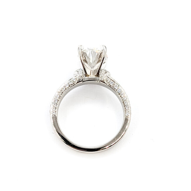 Ring Engagement 2.12ct Oval Lab Grown Diamond IGI: 649421994 .50ctw Round Diamonds 950pt sz7 124050162