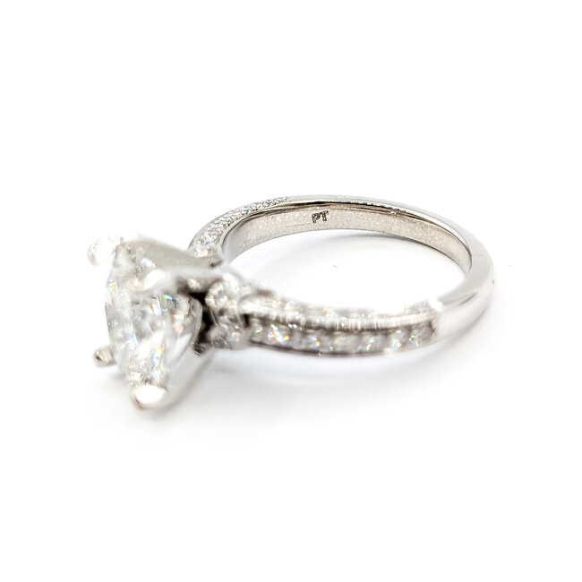 Ring Engagement 2.12ct Oval Lab Grown Diamond IGI: 649421994 .50ctw Round Diamonds 950pt sz7 124050162