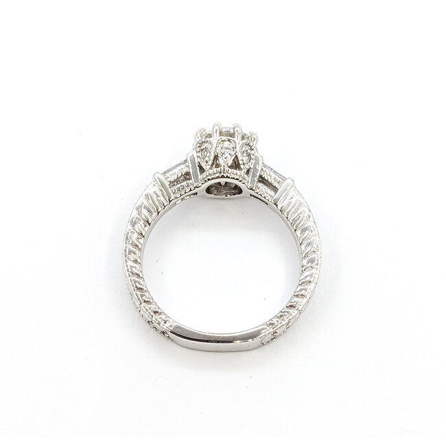 Ring Milgrain 1.10ct Round Lab Grown Diamond GSI 71706930120 .20ctw Near Colorless Diamonds 14kw Sz6.5 4.9g 125120022