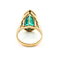 Ring Halo Tear Drop 0.43ctw Round Diamonds GIA Report: 2231506134 5.11ct Green Emerald 14ky .95x.55" Sz7 6.12g 226020063