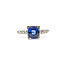 Ring Engagement 0.09ctw Round Diamonds GIA Report: 2235209692 1.64ct Blue Sapphire 14kw 1.7mm Sz7.5 2.6g 226020064
