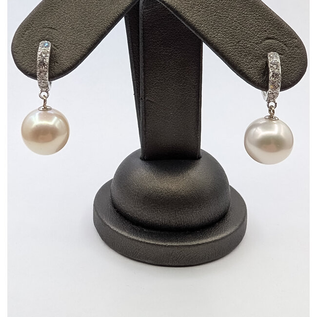 Earrings Drop .50ctw Round Diamonds 11.5mm Akoya 14kw 26x11.5 5.98g 225040002