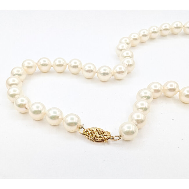 Necklace Strand 7.5-8mm Akoya Pearls 14ky 14.5" 223010031