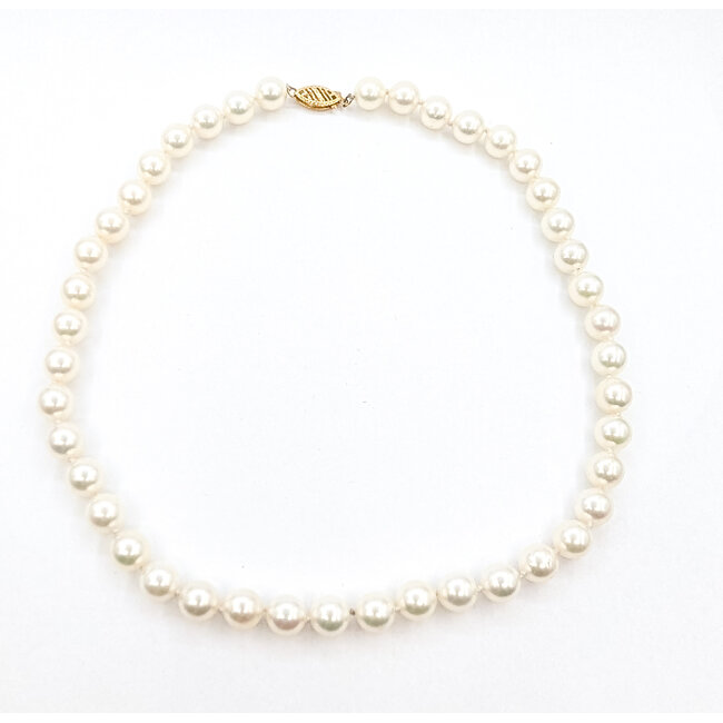 Necklace Strand 7.5-8mm Akoya Pearls 14ky 14.5" 223010031