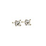 Earrings Studs .75ctw Princess Diamonds 14kw 1.2g 225060032