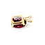 Pendant Solitaire 2.5ct Purplish Brown Tourmaline 14ky 13x7mm .76g 225100084