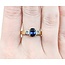 Ring 3 Stone .32ctw Princess Diamonds 1.40ct Sapphire 18ky sz7.25 224120176