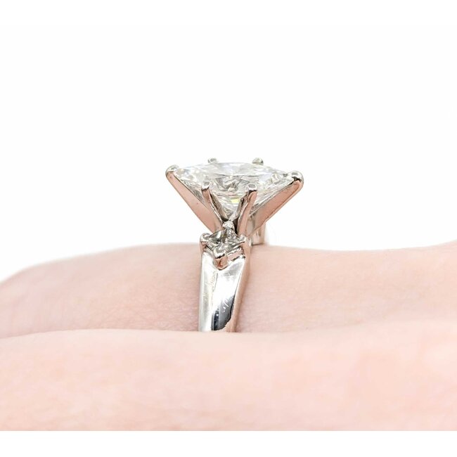 Ring Engagement 3 Stone 1.52ct Marquise Diamond .32ctw Diamonds Platinum sz7.5 224120300