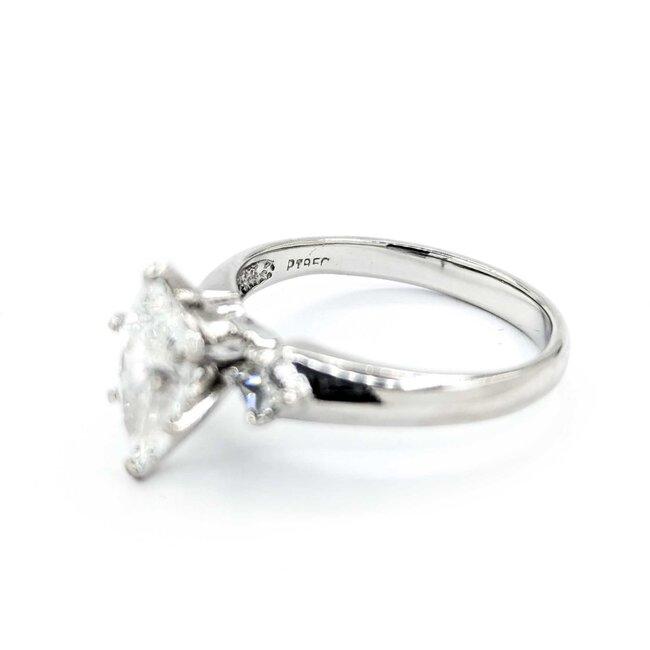Ring Engagement 3 Stone 1.52ct Marquise Diamond .32ctw Diamonds Platinum sz7.5 224120300