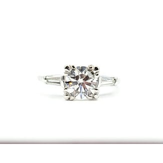 Ring Engagement 3-Stone 1.29ct RB Lab Grown Diamond IGI: 606354058 .25ctw Diamonds 14kw 1.8mm Sz5.5 3.1g 125100044