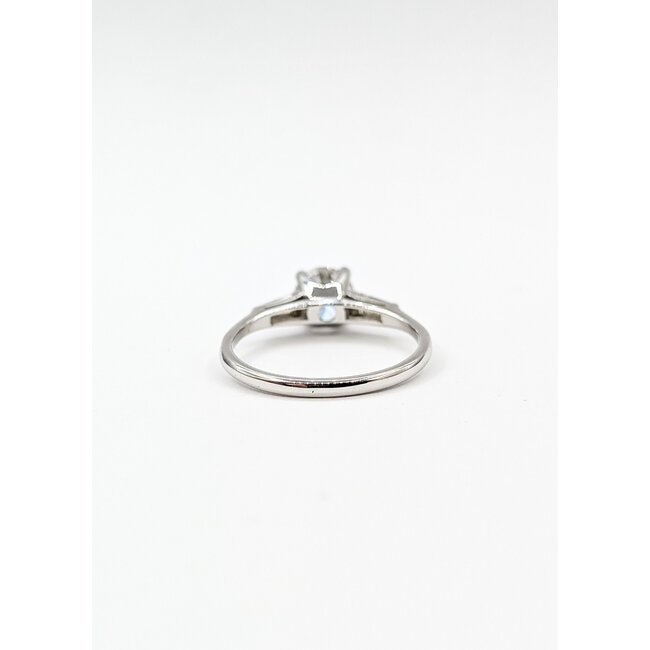 Ring Engagement 3-Stone 1.23ct Round Brilliant Lab Grown Diamond IGI: 705533765 .16ctw 14kw 1.8mm Sz8.5 2.64g 125100042