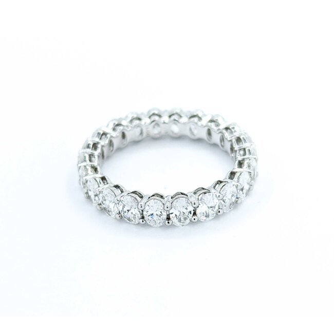 Ring Eternity 3.00ctw Oval Lab Grown Diamonds 14kw 4.25mm Sz7 125060106