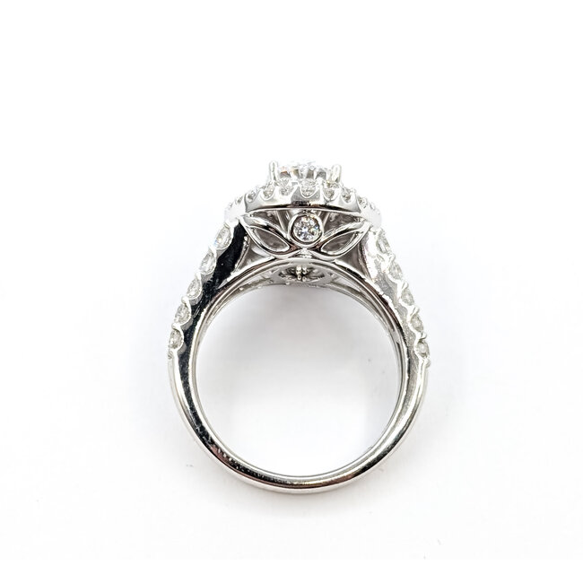 Ring Split Double Halo 1.50ct Oval Lab Grown Diamond 1.50ctw Lab Grown Diamonds IGI: 40J5723624 14kw 16x13.5mm Sz7 8.18g 125090097