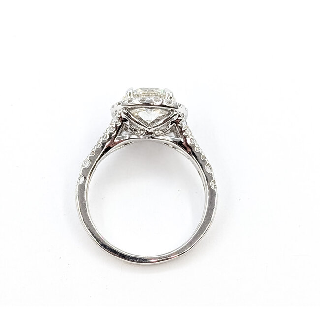 Ring Split Halo 2.00ct Round Lab Grown Diamonds .78ctw Lab Grown Diamonds 14kw 2.25mm Sz7 5.12g 125090098