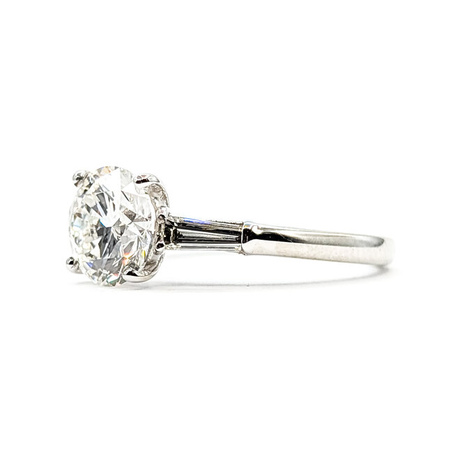 Ring 3-Stone 1.98ct Lab Grown Diamond LG681514034  .40ctw Near Colorless Diamonds 14kw 2.2mm Sz7 3.66g 125110052