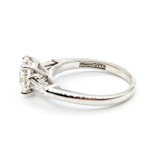 Ring 3-Stone 1.98ct Lab Grown Diamond LG681514034  .40ctw Near Colorless Diamonds 14kw 2.2mm Sz7 3.66g 125110052