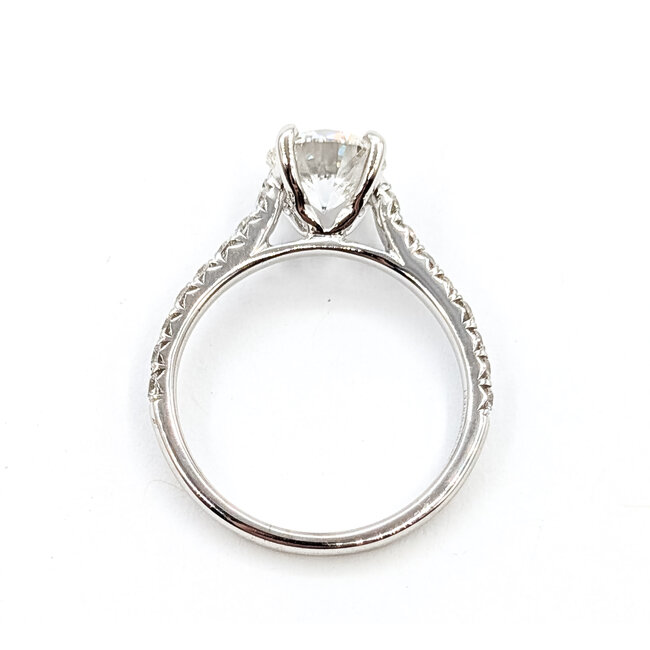 Ring  Engagement 1.23ct Round Brilliant Lab Grown Diamond IGI: 702550324 .33ctw Round Diamonds 14kw 2mm Sz5 1.8g 125060069