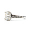Ring Milgrain 1.57ct Cushion  IGI : LG665422772 .29ctw Round & Baguette Diamonds 14kw 9x7.5mm Sz6.5 2.9g 125060023