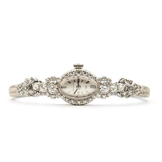 Watch Bulova 23 Jewel 20x14mm 14kw & Stainless Steel 7.5" Box and Papers 226016603