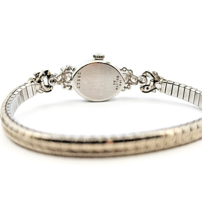 Watch Bulova 23 Jewel 20x14mm 14kw & Stainless Steel 7.5" Box and Papers 226016603